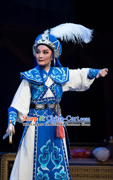 Chinese Shaoxing Opera Martial Male Garment Classical Yue Opera Desert Prince Young Men Apparels Wusheng Costumes and Headpiece