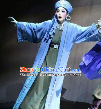 Chinese Shaoxing Opera Male Garment Classical Yue Opera Desert Prince Apparels Young Man Costumes and Headwear