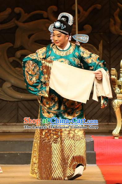 Chinese Huangmei Opera Scholar Female Consort Prince Garment Costumes and Headwear An Hui Opera Young Male Apparels Official Clothing