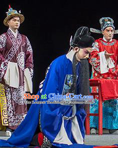 Luo Pa Ji Chinese Huangmei Opera Laosheng Wang Keju Costumes and Headwear An Hui Opera Elderly Male Apparels Clothing