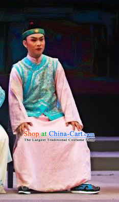 Chinese Huangmei Opera Young Male Costumes and Headwear An Hui Opera Niche Apparels Scholar Clothing