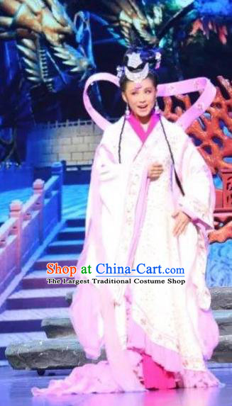 Chinese Huangmei Opera Daughter of Dragon Garment Princess Yun Hua Costumes and Headpieces Traditional Anhui Opera Hua Tan Dress Apparels