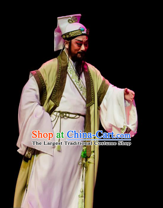 Chinese Huangmei Opera Ji Mo Han Qing Garment Costumes and Headwear An Hui Opera Dramaturge Guan Hanqing Apparels Clothing