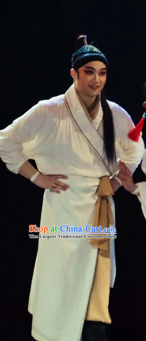 Chinese Huangmei Opera Wusheng Ji Mo Han Qing Garment Costumes and Headwear An Hui Opera Martial Male Apparels Clothing