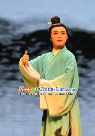 Chinese Huangmei Opera Poet Li Bai Garment Taibai Drunk Costumes and Headwear An Hui Opera Xiaosheng Apparels Young Man Clothing