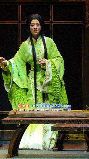 Chinese Huangmei Opera Beauty Garment Costumes and Headpieces Xiao Qiao Chu Jia Traditional Anhui Opera Hua Tan Dress Young Lady Apparels