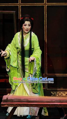Chinese Huangmei Opera Beauty Garment Costumes and Headpieces Xiao Qiao Chu Jia Traditional Anhui Opera Hua Tan Dress Young Lady Apparels