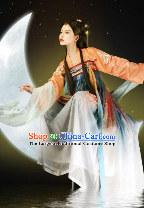 Ancient Chinese Palace Lady Hanfu Dress Traditional Court Princess Apparels Tang Dynasty Historical Costumes