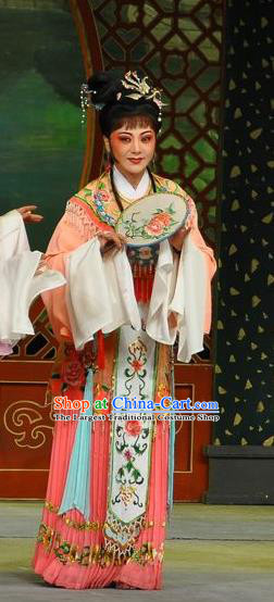 Chinese Shaoxing Opera Dream of the Red Chamber Rich Lady Dress Yue Opera Hua Tan Costumes Garment Actress Apparels and Hair Ornaments