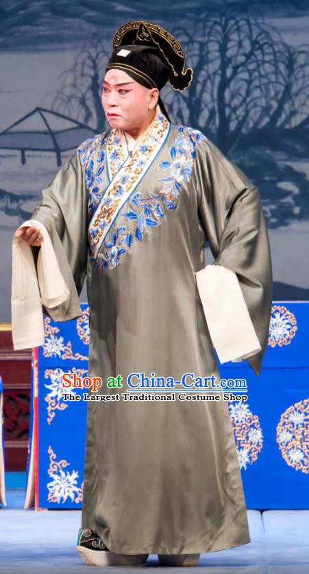 Geng Niang Chinese Ping Opera Scholar Costumes and Headwear Pingju Opera Xiaosheng Jin Dayong Apparels Clothing