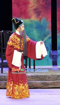 Chinese Huangmei Opera Landlord Liu Costumes and Headwear Chun Jiang Yue An Hui Opera Elderly Man Apparels Clothing