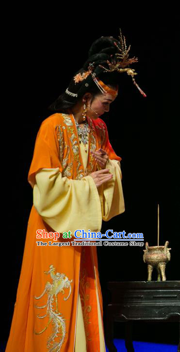 Chinese Huangmei Opera Young Mistress Wang Xifeng Garment Costumes and Headpieces Dream of Red Mansions Traditional Anhui Opera Hua Tan Dress Apparels