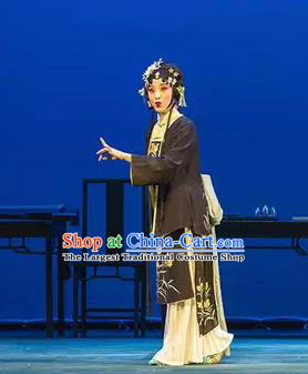 Chinese Ping Opera Xiaodan Apparels Costumes and Headpieces Liang Xiao Traditional Pingju Opera Young Lady Dress Garment