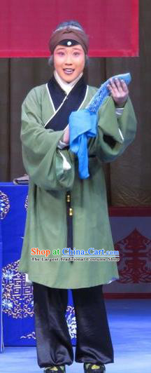 Chinese Ping Opera Elderly Female Garment Costumes and Headdress Jie Nv Qiao Pei Traditional Pingju Opera Pantaloon Dress Apparels