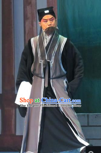 Bao Gong San Kan Butterfly Dream Chinese Ping Opera Old Man Costumes and Headwear Pingju Opera Laosheng Apparels Clothing