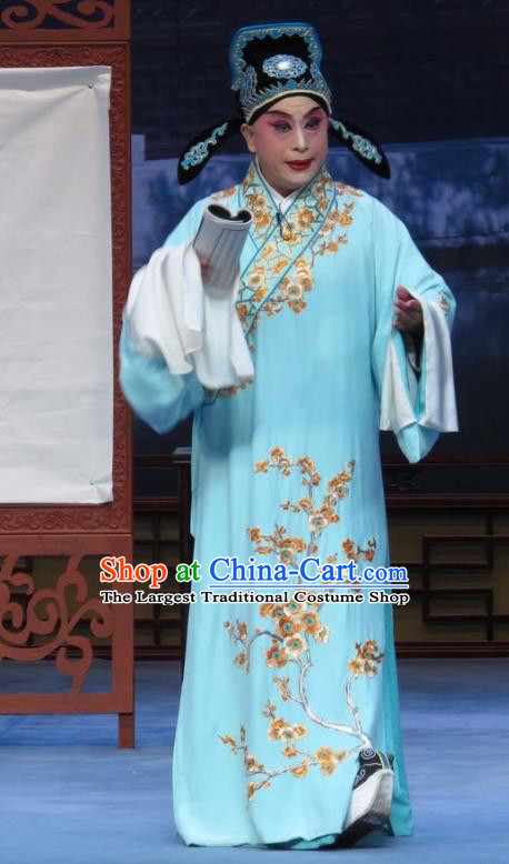 Xue Yu Bing Shuang Chinese Ping Opera Scholar Shang Lin Costumes and Headwear Pingju Opera Young Male Apparels Niche Robe Clothing