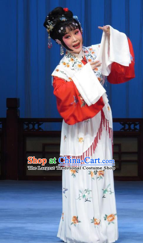 Chinese Ping Opera Actress Costumes Apparels and Headpieces Xue Yu Bing Shuang Traditional Pingju Opera Diva Ai Yu Dress Young Lady Garment