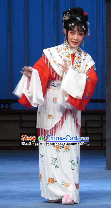 Chinese Ping Opera Actress Costumes Apparels and Headpieces Xue Yu Bing Shuang Traditional Pingju Opera Diva Ai Yu Dress Young Lady Garment