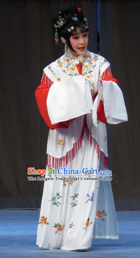 Chinese Ping Opera Actress Costumes Apparels and Headpieces Xue Yu Bing Shuang Traditional Pingju Opera Diva Ai Yu Dress Young Lady Garment