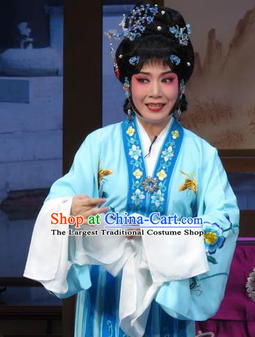 Chinese Ping Opera Hua Tan Costumes Apparels and Headpieces Xue Yu Bing Shuang Traditional Pingju Opera Dress Diva Qin Xuemei Garment