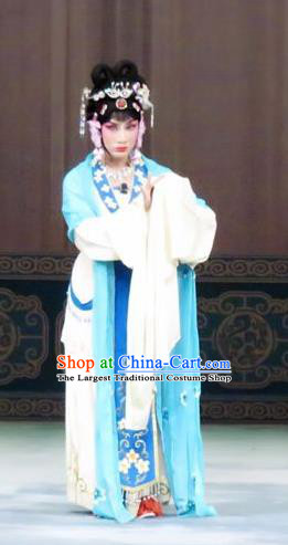 Chinese Ping Opera Rich Female Liu Hua Costumes The Wrong Red Silk Apparels and Headpieces Traditional Pingju Opera Dress Diva Garment