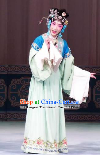 Chinese Ping Opera Hua Tan Liu Yue Costumes The Wrong Red Silk Apparels and Headpieces Traditional Pingju Opera Diva Dress Actress Garment