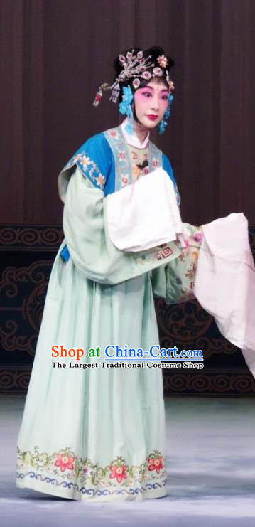 Chinese Ping Opera Hua Tan Liu Yue Costumes The Wrong Red Silk Apparels and Headpieces Traditional Pingju Opera Diva Dress Actress Garment