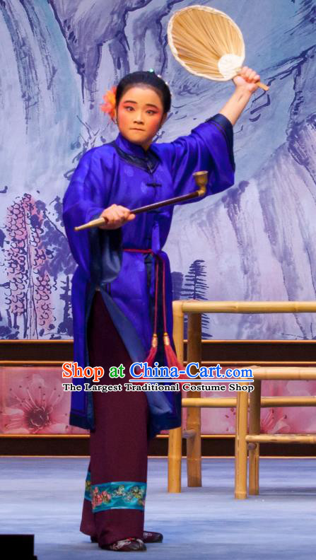 Chinese Ping Opera Fei Jie Apparels Old Dame Costumes and Headpieces Traditional Pingju Opera Elderly Female Dress Garment