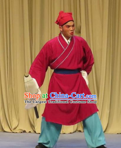 Fei Jie Chinese Ping Opera Young Man Costumes and Headwear Pingju Opera Farmer Apparels Clothing