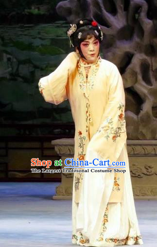 Chinese Ping Opera Diva Yan Lanzhen Apparels Costumes and Headpieces Nao Yan Fu Traditional Pingju Opera Actress Dress Garment