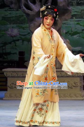Chinese Ping Opera Diva Yan Lanzhen Apparels Costumes and Headpieces Nao Yan Fu Traditional Pingju Opera Actress Dress Garment