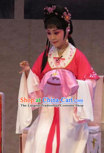 Chinese Ping Opera Young Lady Piao Xiang Apparels Costumes and Headpieces Nao Yan Fu Traditional Pingju Opera Xiaodan Dress Garment