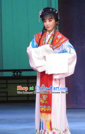 Chinese Ping Opera Diva Apparels Costumes and Headpieces Yuan Yang Pu Traditional Pingju Opera Hua Tan Dress Actress Garment