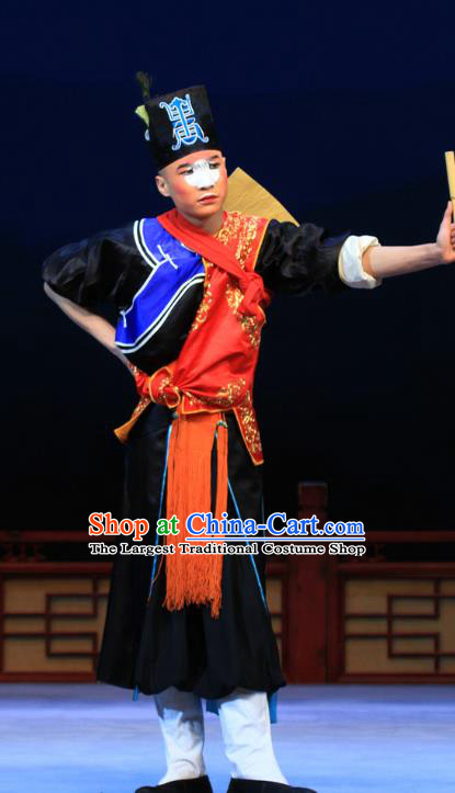 Linjiang Post Chinese Ping Opera Figurant Man Costumes and Headwear Pingju Opera Soldier Apparels Clothing