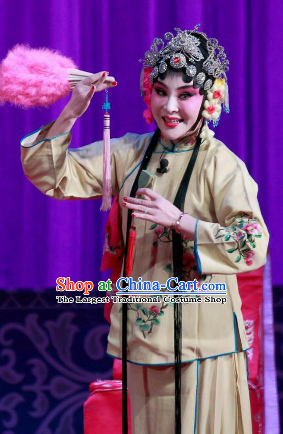 Chinese Ping Opera Actress Apparels Costumes and Headpieces Remember Back to the Cup Traditional Pingju Opera Diva Dress Garment