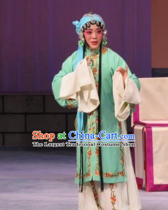 Chinese Ping Opera Actress Zhang Lanzhen Apparels Costumes and Headdress Linjiang Post Traditional Pingju Opera Hua Tan Dress Diva Garment