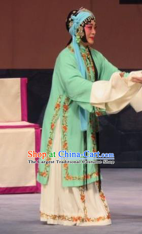 Chinese Ping Opera Actress Zhang Lanzhen Apparels Costumes and Headdress Linjiang Post Traditional Pingju Opera Hua Tan Dress Diva Garment