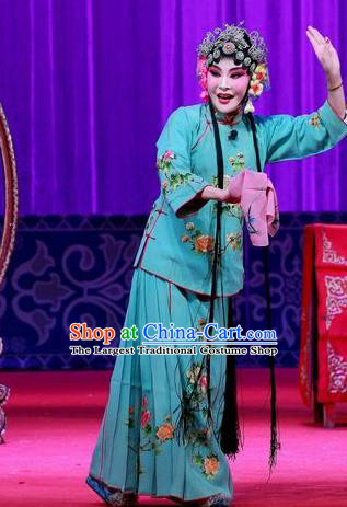 Chinese Ping Opera Young Woman Apparels Costumes and Headpieces Remember Back to the Cup Traditional Pingju Opera Hua Tan Wang Yuying Dress Garment