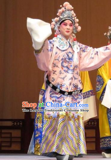 The Arrogant Princess Chinese Ping Opera Prince Consort Costumes and Headwear Pingju Opera Young Man Apparels Clothing