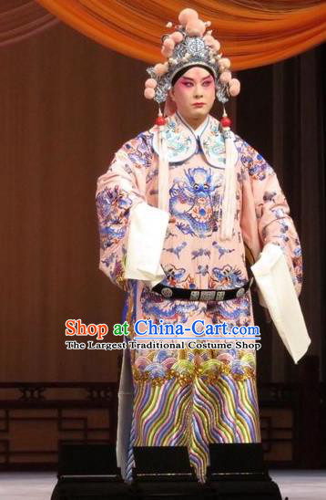 The Arrogant Princess Chinese Ping Opera Prince Consort Costumes and Headwear Pingju Opera Young Man Apparels Clothing