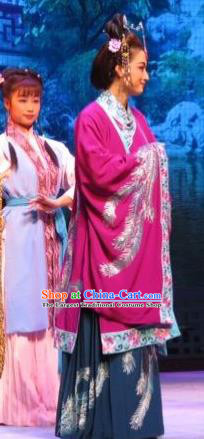 Chinese Ping Opera Noble Countess Apparels Costumes and Headpieces Baoyu and Daiyu Traditional Pingju Opera Middle Age Dame Dress Garment