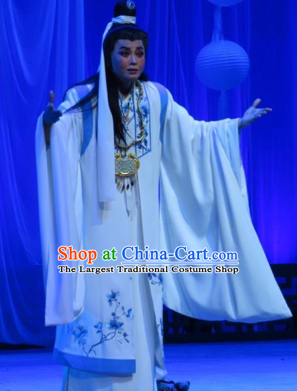 Baoyu and Daiyu Chinese Ping Opera Xiaosheng Costumes and Headwear Pingju Opera Young Male Apparels Rich Childe Jia Baoyu Clothing