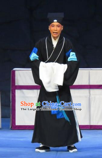 Chinese Ping Opera Poor Man Zhao Lianbi Costumes and Headwear Pingju Opera Young Male Apparels Clothing