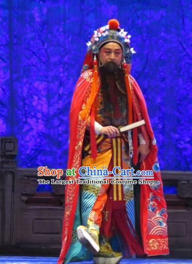 Yang Bajie You Chun Chinese Ping Opera Elderly Male Costumes and Headwear Pingju Opera Emperor Renzong Apparels Clothing