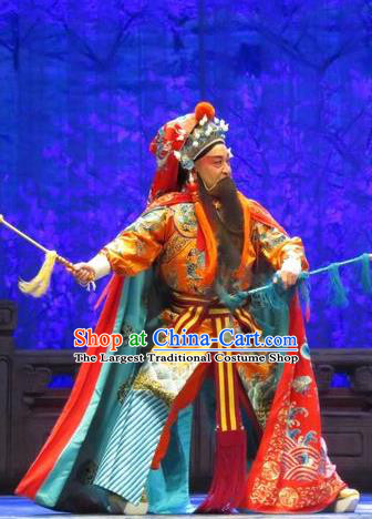 Yang Bajie You Chun Chinese Ping Opera Elderly Male Costumes and Headwear Pingju Opera Emperor Renzong Apparels Clothing