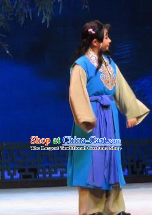 Baoyu and Daiyu Chinese Ping Opera Young Boy Costumes and Headwear Pingju Opera Servant Apparels Clothing