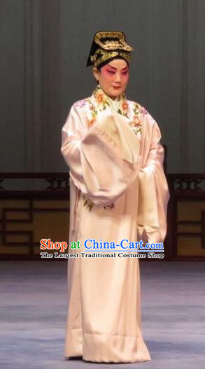 Chong Yuan Ji Chinese Ping Opera Young Male An Kejian Costumes and Headwear Pingju Opera Xiaosheng Apparels Niche Clothing