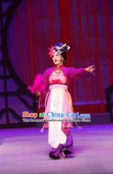 Chinese Ping Opera Procuress Apparels Costumes and Headpieces Traditional Pingju Opera The Beautiful Courtesan Madam Dress Garment