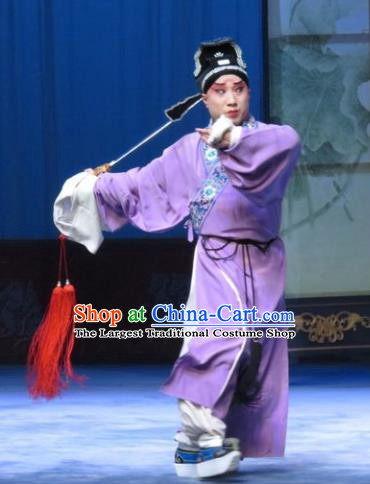San Kan Yu Mei Chinese Ping Opera Xiaosheng Costumes and Headwear Pingju Opera Young Male Feng Jiajin Apparels Clothing