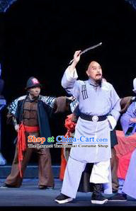 Ji Yin Chuan Qi Chinese Ping Opera Qing Dynasty Shopkeeper Costumes and Headwear Pingju Opera Merchant Guan Biao Apparels Clothing